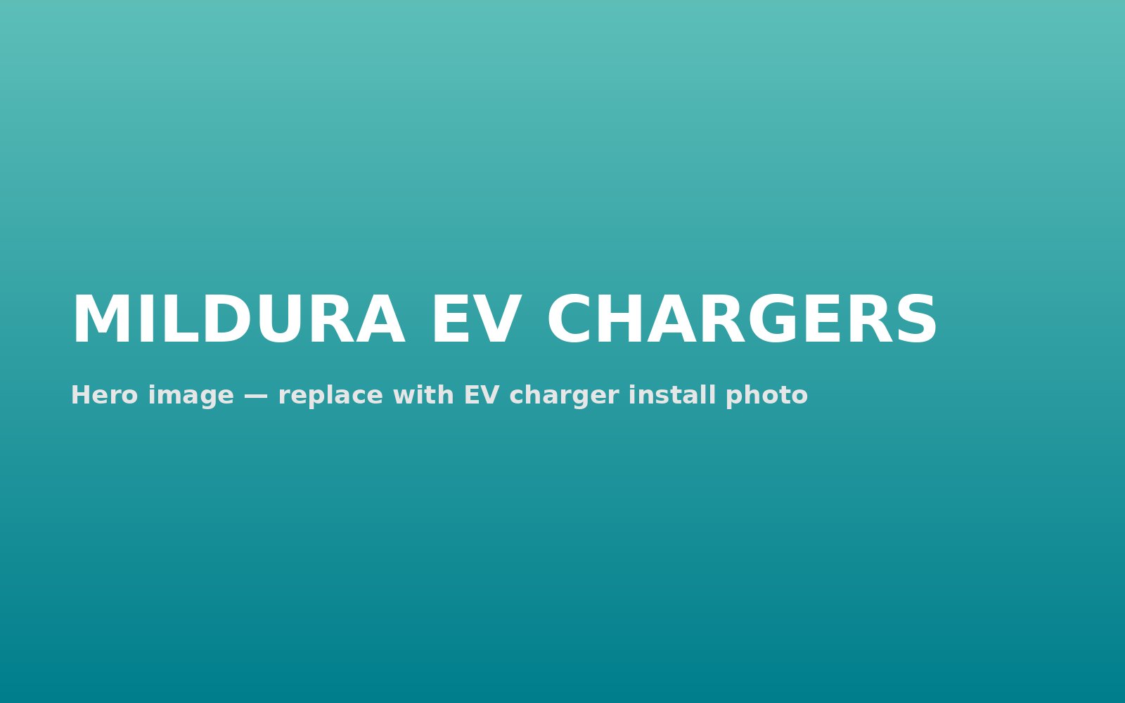 EV charger installed at a Mildura home